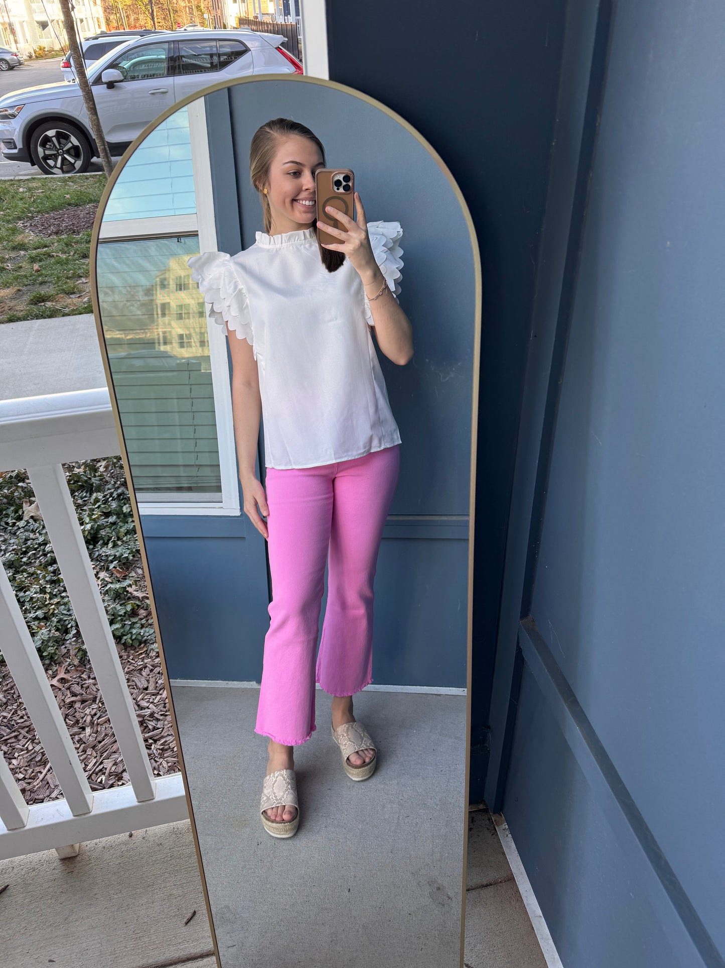 Soft Washed Stretchy High Waisted Flare Pants
