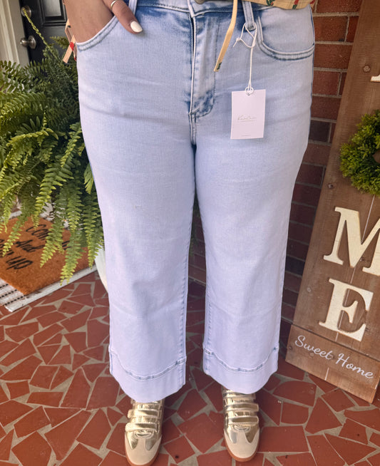 HIGH RISE CROPPED WIDE LEG Kan Can JEANS